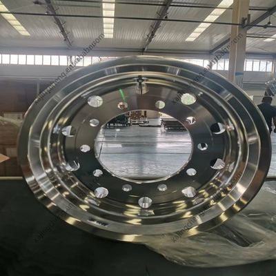 22x8.25 acabamento brilhante customizado borda de roda forjada para rodas de caminhão de alumínio Alcoa